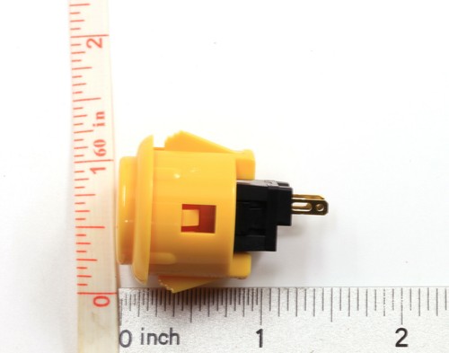 Guitarra Sanwa OBSF-24 - JAMMA con botón pulsador momentáneo amarillo interruptor de muerte 24 mm MAME - Imagen 2 de 9