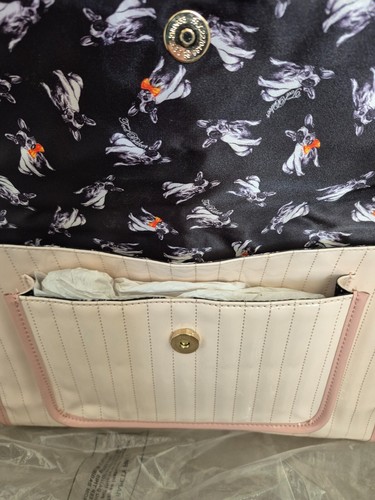 Stunning Ted Baker Enamel Pocket two tone Bag Tote / handbag - Nude Pink New - Picture 6 of 11