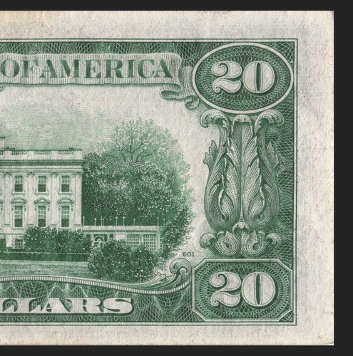 1934 C Kansas City Twenty Dollar Bill J38439980A Back Plate B48 601 - Picture 11 of 11