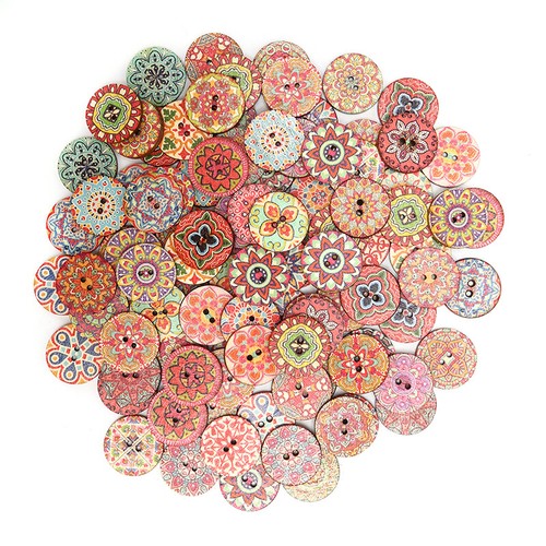 100pcs Retro Wood Buttons Handwork Sewing Scrapbook Clothing Crafts AccessorH-ml - Picture 10 of 14