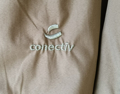 Vintage Ultra Club Collection Jacket Windbreaker Hood Tan And Black Men's XL - Picture 4 of 24