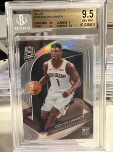 2019 Zion Williamson Panini Spectra Silver #109 RC Rookie BGS 9.5 w/10 GEM MINT