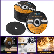 S SATC Grinder Wheel 25 PCS Cut Off Wheels 3 Inch Fits Any Angle Grinder Air Too