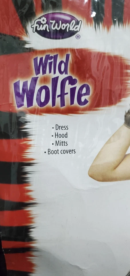 Fantasia de Halloween meninas pequenas 4-6 lobo selvagem lobo mau grande jogo mundo divertido - Imagem 3 de 4