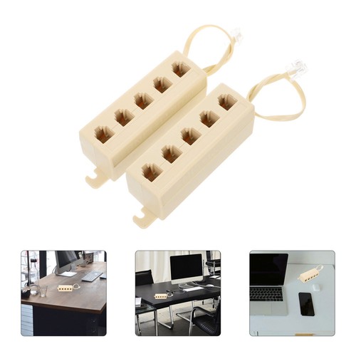 4 Pack Junction Box Adapter Festnetzadapter Telefonleitungsanschluss - Zdjęcie 11 z 12