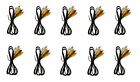 Lot of 10 High Quality 18 Feet Audio Video Rca Car Amplifier Stereo Home Cables
