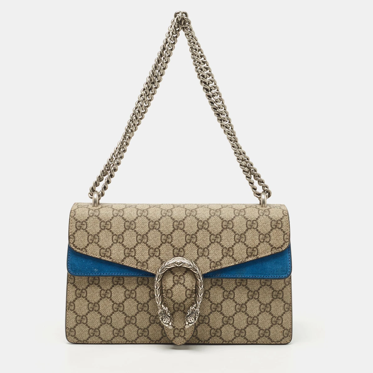 Gg supreme canvas & suede sale shoulder bag