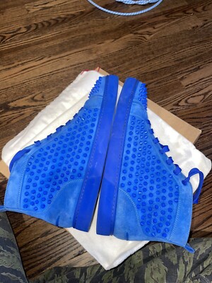 Christian Louboutin Blue Spike High Top 44 | eBay