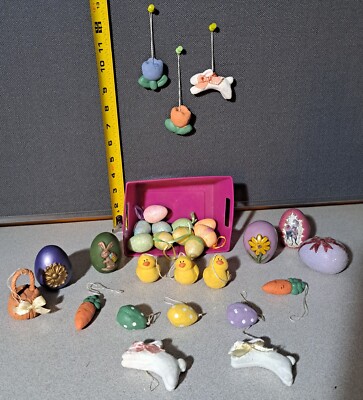 19 Handmade Easter Ornaments And 10 Styrofoam Easter Eggs #391D33