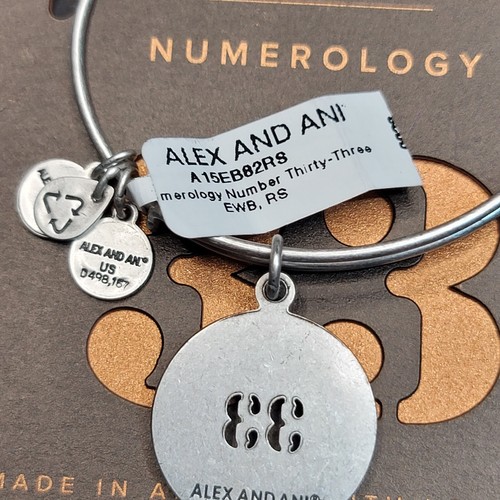 NEU Neu mit Etikett Alex und Ani Numerologie Dreiunddreißig Bettelarmband - Bild 5 von 7