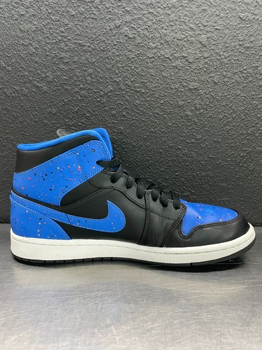 Zapatilla deportiva Air Jordan 1 Mid Royal Paint Splatter 554724 048 talla 10,5 USADA (8/10) - Imagen 7 de 11