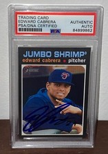2020 Heritage Minors #137 Edward Cabrera Signed Autographed PSA