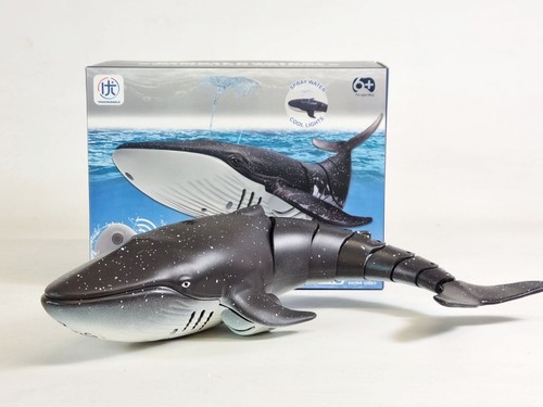 Remote Control Dinosaur Kids Shark Fishing Diving RC Boat LED Spray Water Toy UK - Picture 3 of 24