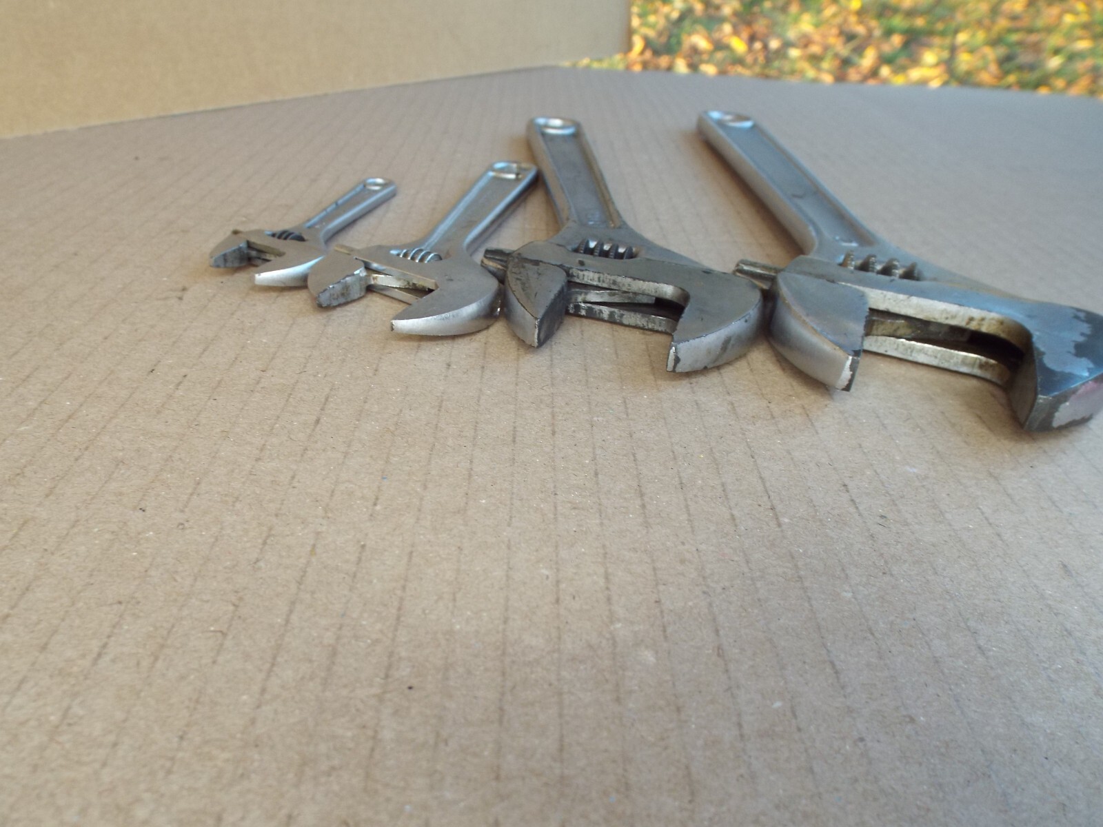 4 VTG PROTO Adjustable Wrenches 12" 10" 6" 4" Lot Tested Works Well
