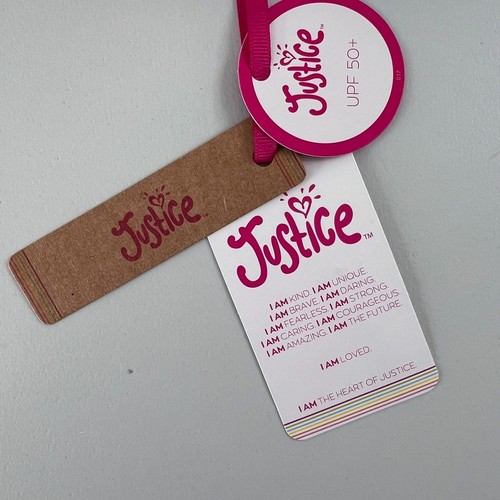 Justice Girls Wrap Bikini Top Pink Multicolor Size XS - New With Tags - Picture 4 of 9