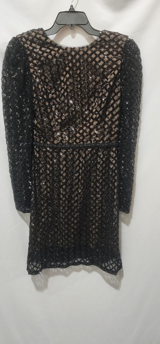 dress the population collins dress DRESS THE POPULATION Collins Lace Long Sleeve Body-Con Cocktail Dress