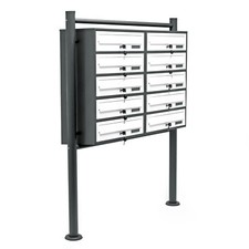 Cassetta postale condominiale 10 posti bicolore Casellario postale con supporto