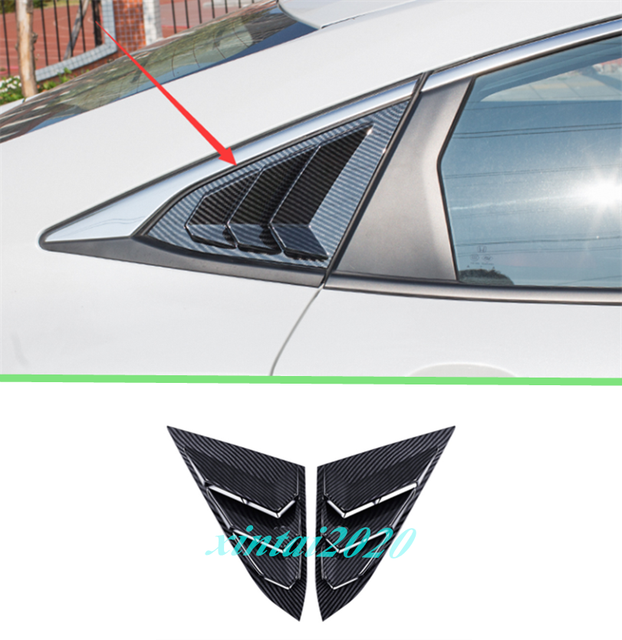 Carbon Fiber Side Vents Window Louver Shield Cover For Honda Civic 2016