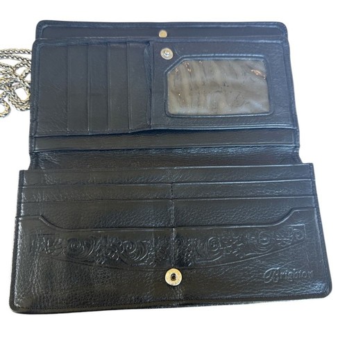 Vintage Brighton Crossbody Shoulder Croc Embossed Trifold Bag w wallet/organizer - Picture 7 of 9