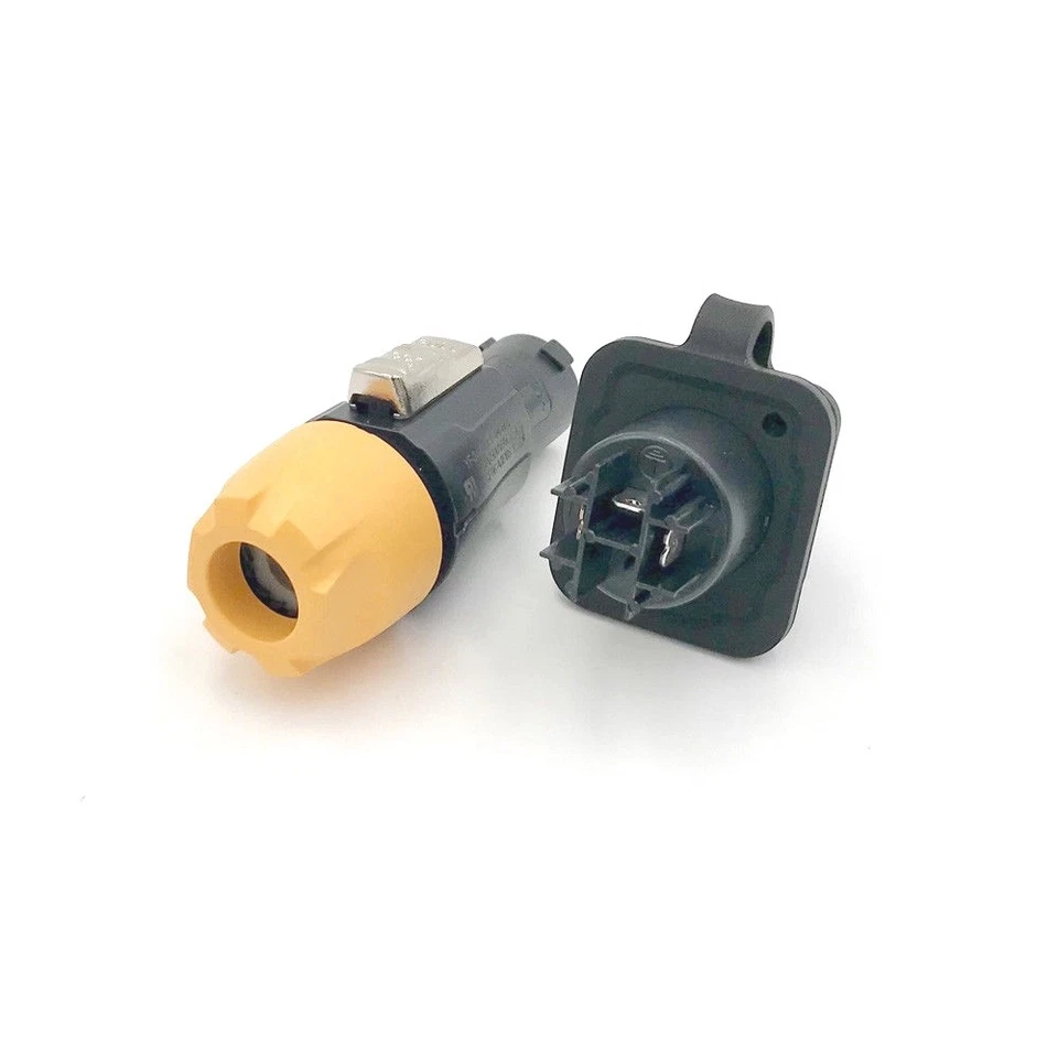 3 Pin Power Circular Connector Plug & Socket Waterproof Compatible w/ Neutrik  - Image 2 of 4