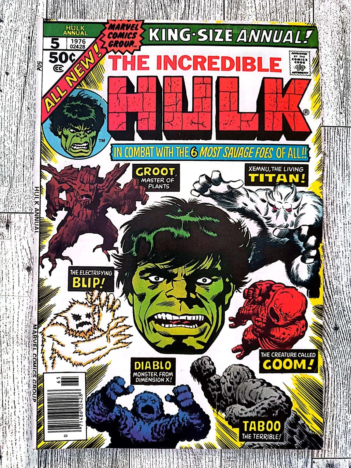 Incredible Hulk King-Size Annual 5 👉 CGC Ready💥2nd Appearance Groot Near mint 