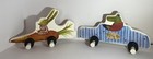 SET OF 2 IKEA FABLER WALL MOUNTED CHILDREN'S  COAT CLOTHING HOOKS, RABBIT & CROC