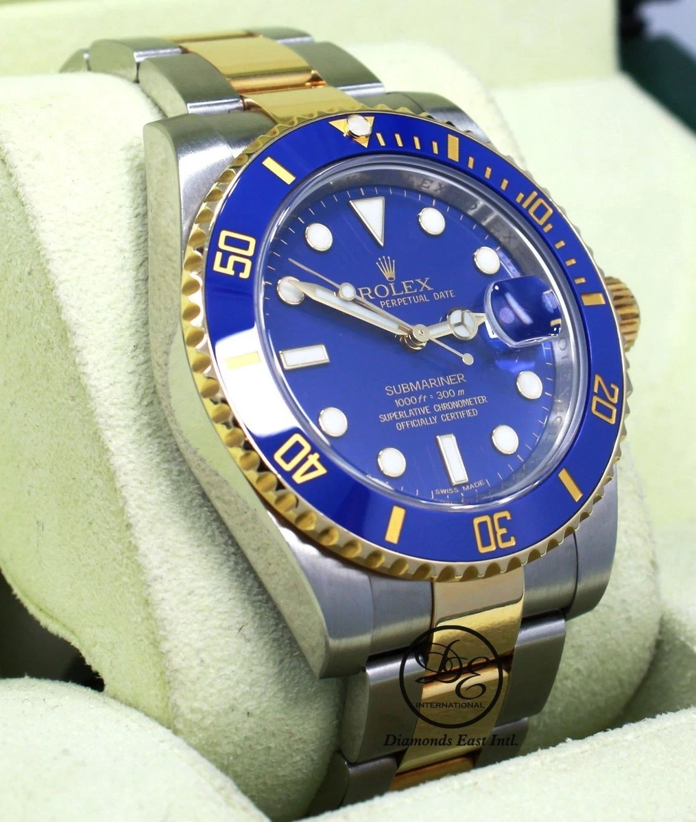 Submariner 116613 Yellow Gold/Steel Ceramic Watch B/PAPERS *MINT* | eBay