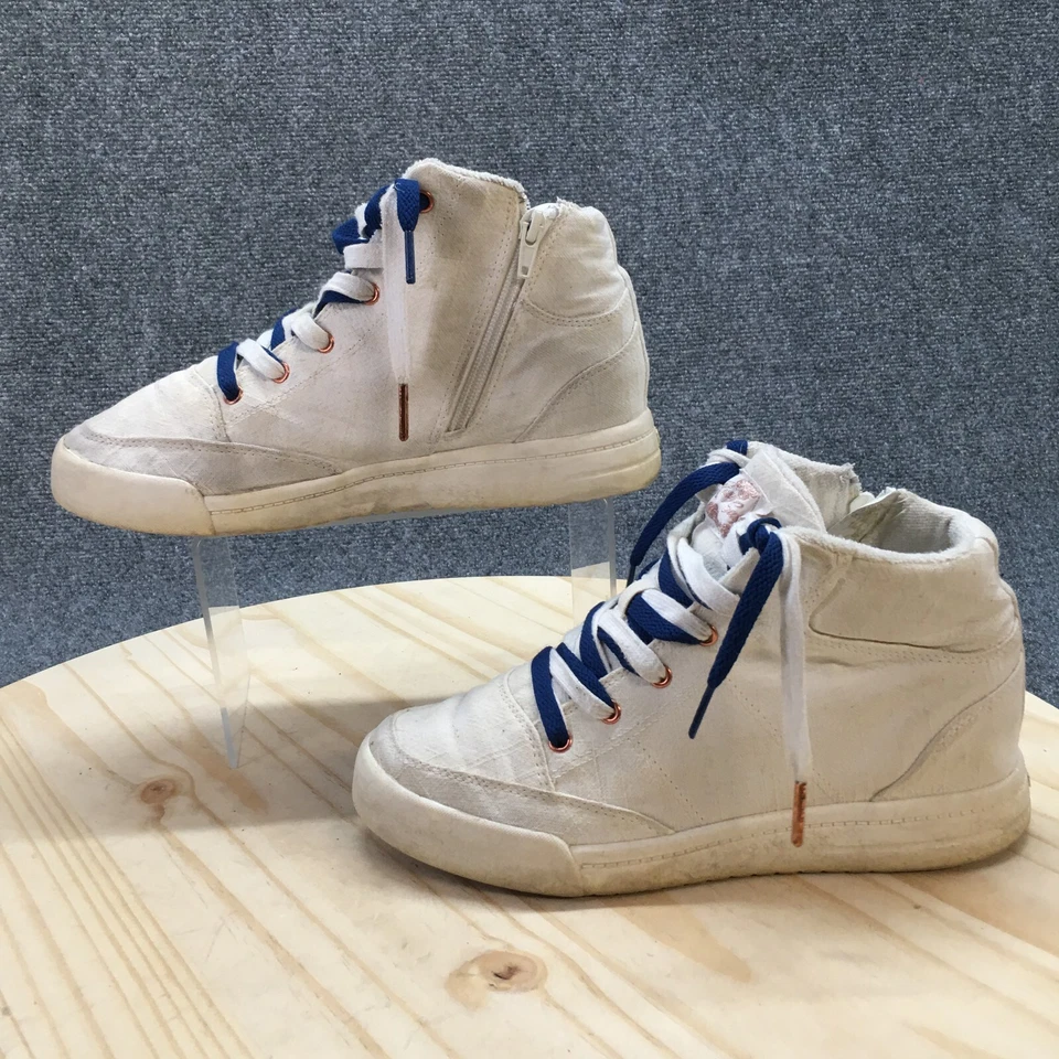 Roxy 鞋女式 8 Camy U 高帮系带运动鞋 ARJS600494 白色面料 — 第 2/4 张图片