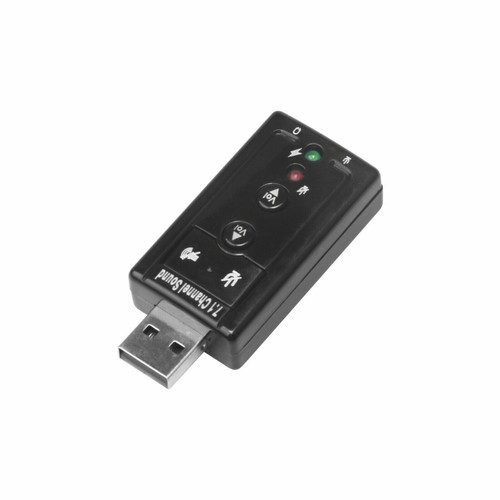 USB 2.0 External 7.1 Channel 3D Virtual Sound Card Mic Adapter Laptop PC #15 NEW - Picture 5 of 6