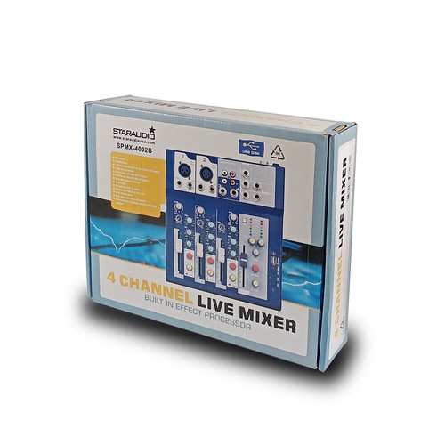 4-Channel Audio Mixer Effects Processor Recording Mixing,Handheld UHF Microphone - Picture 9 of 12
