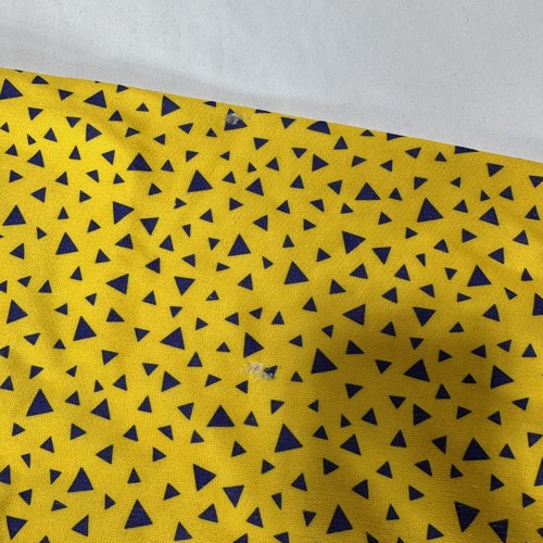 Vintage 80s Yellow Sweatshirt Blue Triangles Long Sleeve Retro Fashion Sz Small - Picture 5 of 12