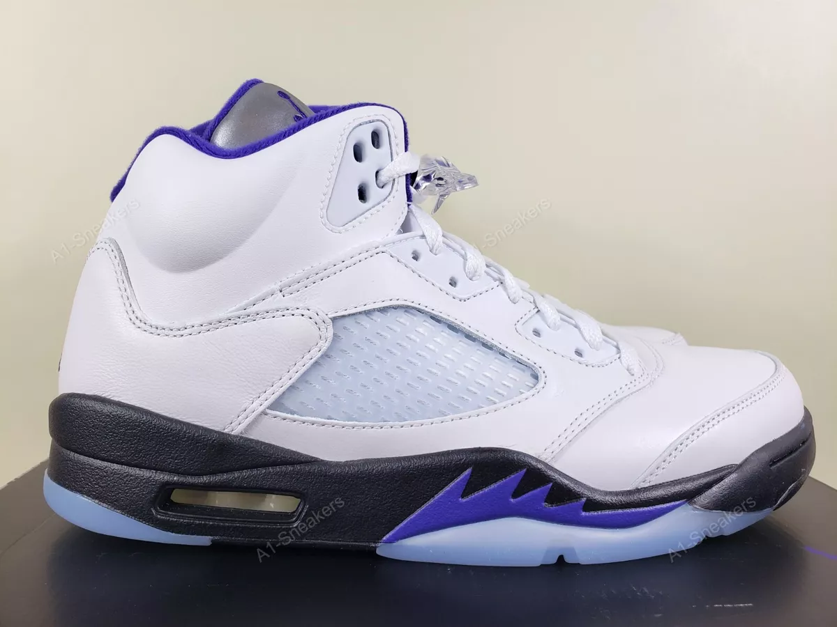 Jordan 5 hotsell white purple