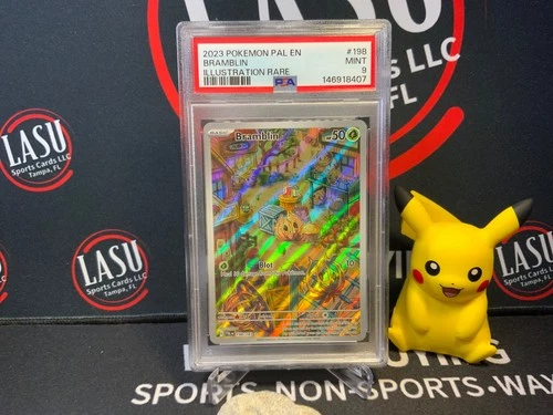 2023 POKEMON PAL EN-PALDEA EVOLVED ILLUSTRATION RARE #198 BRAMBLIN PSA 9
