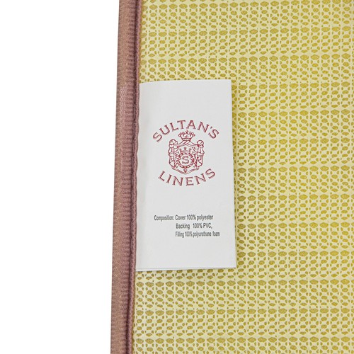 Sultan's Linens Lattice Design 16 x 24 in Comfort Plush Bath Mat Rug Rose/White - Picture 3 of 4