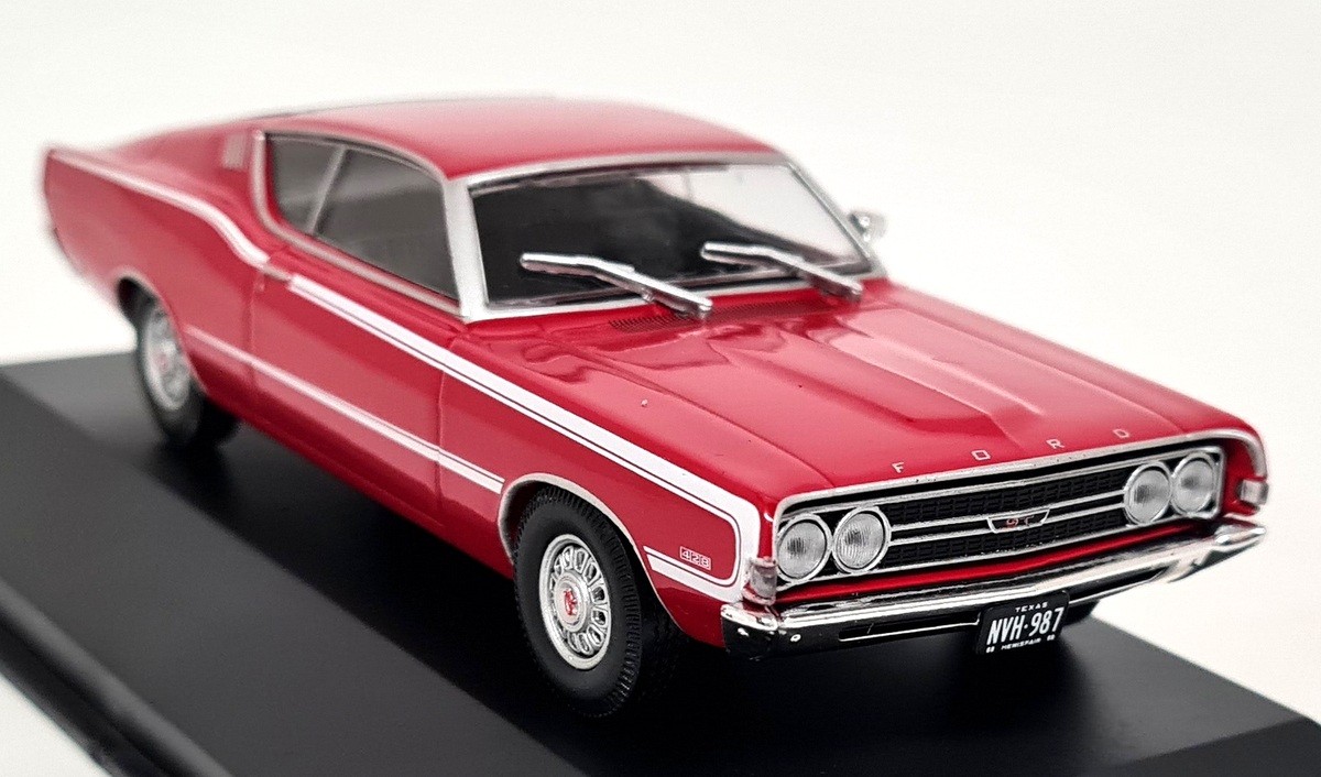 Atlas 1/43 Ford Fairlane Torino GT 1968 Red Diecast Scale Model Car