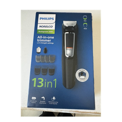Philips Norelco Multigroom 3000 13-in-1 Trimmer Rinseable Battery Black