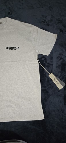 Fear Of God Essentials Light Oatmeal Gray T-Shirt (SIZE: MEDIUM) - Picture 2 of 6