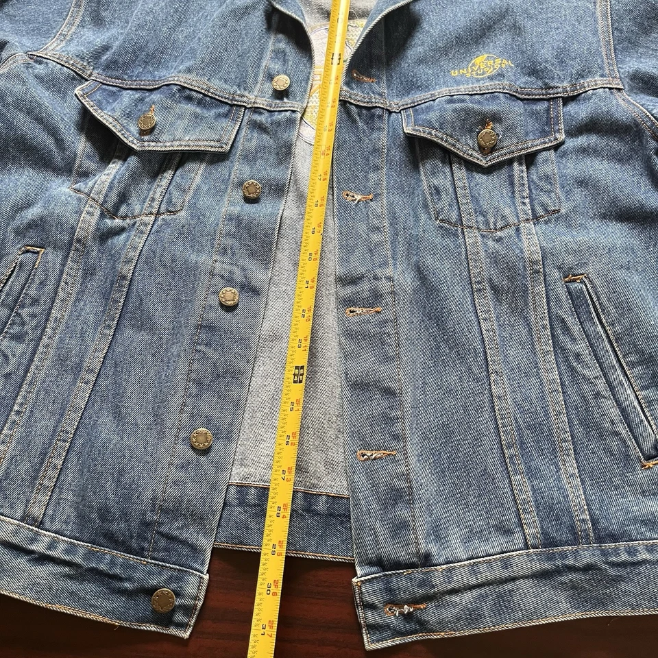 Vintage Universal Studios Orlando Denim Jean Jacket 80s 90s Size Large - Image 3 of 4