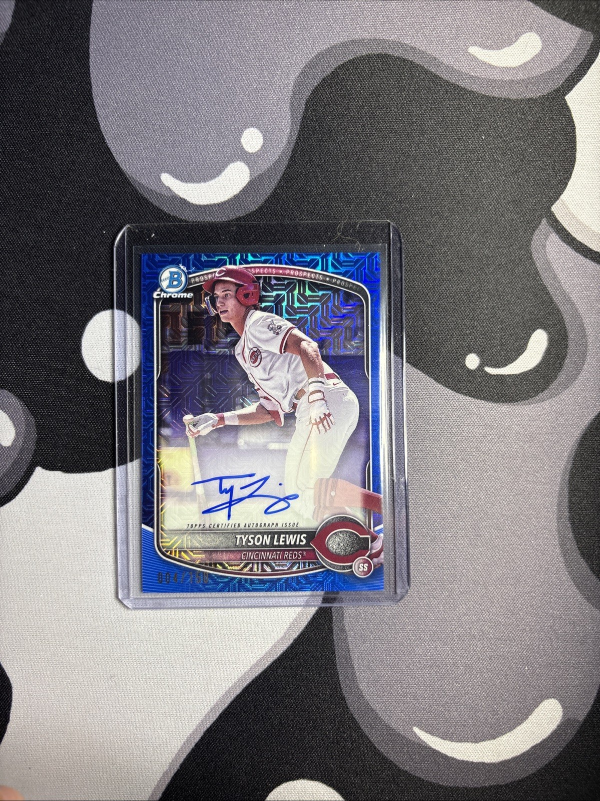 2025 Bowman - Prospect Mega Box Autographs Tyson Lewis Blue Refractor /150