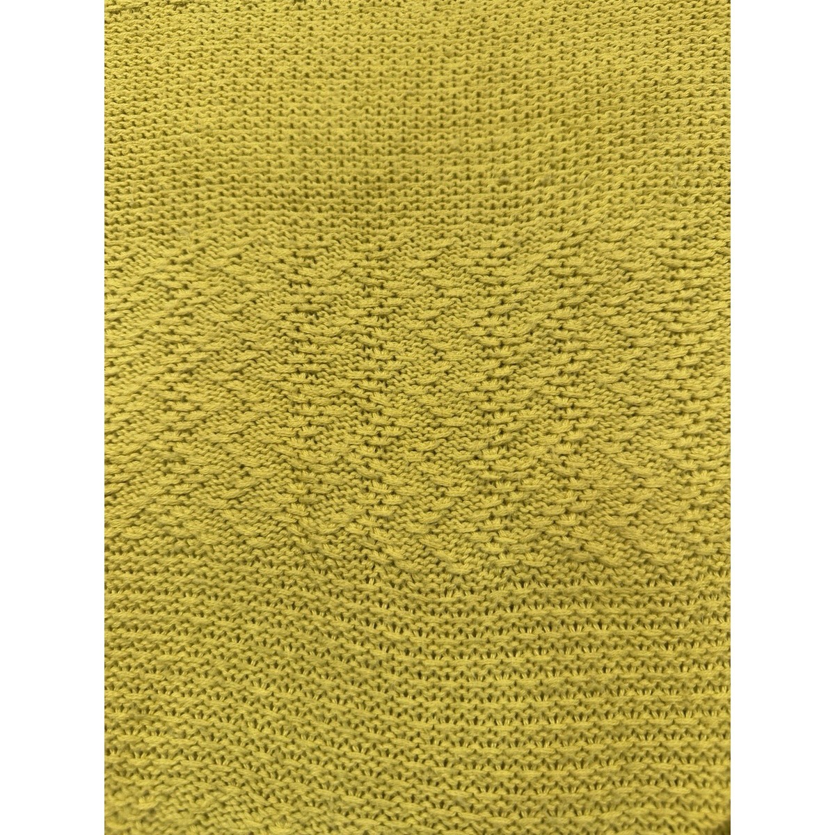 Vintage Y2K Fossil Sweater Womens M Yellow Cotton Cashmere Pointelle Knit Boho View 3