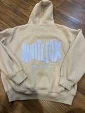 White Fox Archive 6.0 Women s Ivory Fleece Graphic Logo Pullover Hoodie M/L