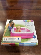 NEW Intex Square Baby Pool - Pink, 33.5"x33.5"x9"