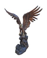 Bronzeskulptur Adler Auf Berg Replikat Retro Design Dekoration