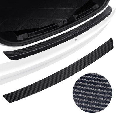 Universal Rear Bumper Protector, 40x3.54 Inches Carbon Fiber Textured Anti-Sc...