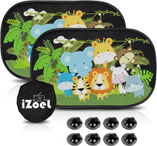 Car Sun Shade for Baby Kids 2 Pack Static Cling Side Window Car 80GSM Rear Sunsh