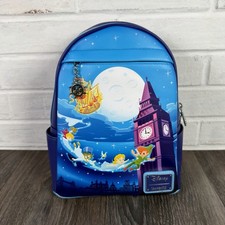 Loungefly Disney Peter Pan Nighttime Flight Glow In The Dark Mini Backpack Ship