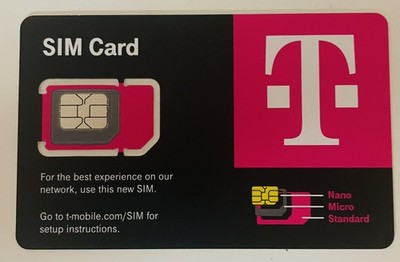 T-MOBILE TRIO SIM Card Triple Cut MINI + MICRO + NANO   GSM 5G 4G LTE
