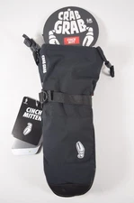 NWT Unisex Crab Grab Cinch Mitt $65 M black sherpa liner Primaloft