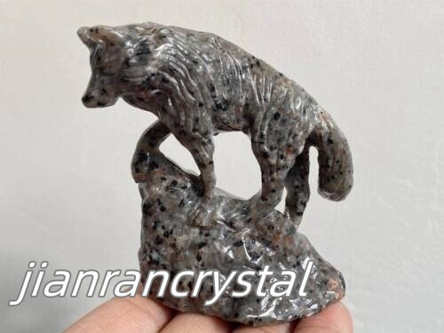 2.8" Natural Yooperlite Quartz Carving Wolf Crystal Skull Mineral specimen1pc - Picture 6 of 12