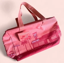 FREE FAST SHIPPING PEACH Trader Joe's Large Insulated Reusable 8Gal Shopping Bag